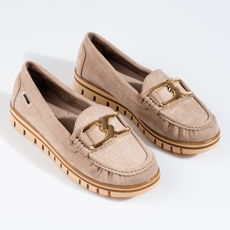 SHELOVET Damebeige Shelobvet ruskind loafers 1