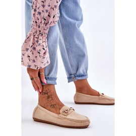 FC3 Klassiske ruskindsloafers med beige Arla-udsmykning 2