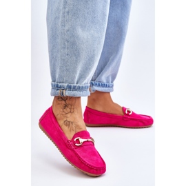FC3 Klassiske ruskindsloafers med Arla Fuchsia-udsmykning lyserød 2