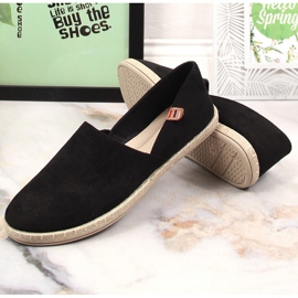 Kvinder slip-on espadriller sorte Vinceza 34591 2