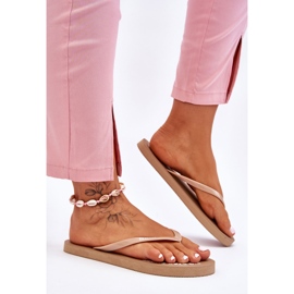 Komfortable Big Star Flip Flops LL274796 Beige 2