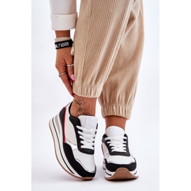 BM Kvinder Wedge og Platform Sneakers Hvide Og Sorte Allen 1
