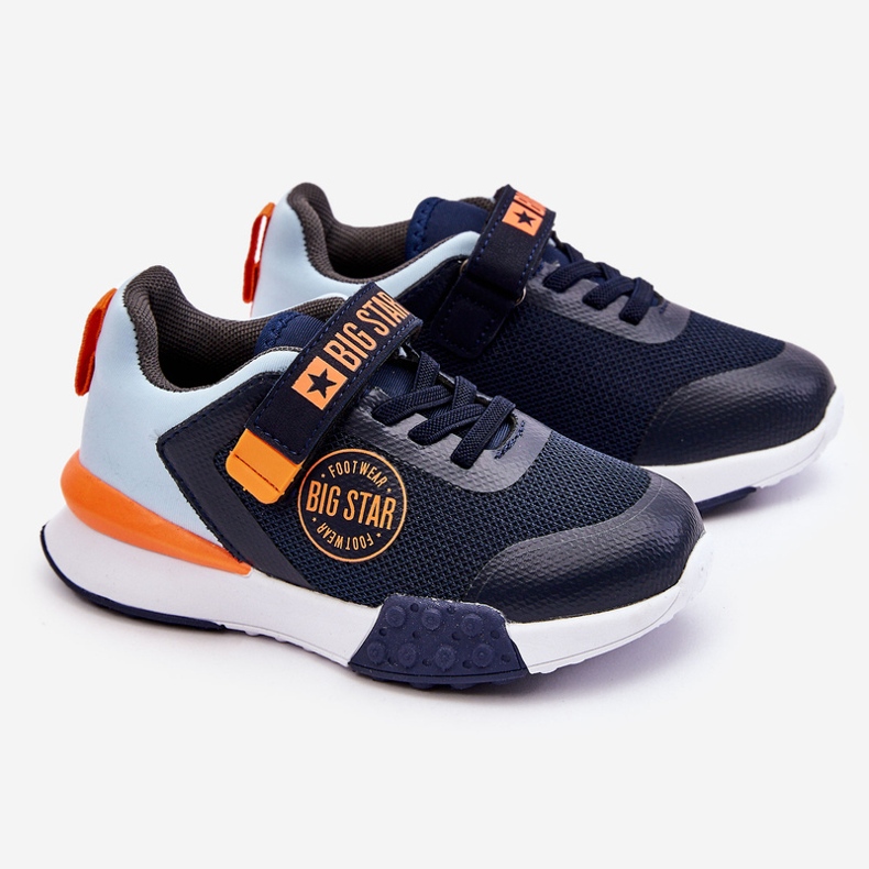 Lave børnesportssko Memory Foam System Big Star LL374215 Navy Blue blå 1