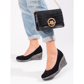 W. Potocki Kvinders sorte wedge pumps Potocki 1