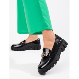 Vinceza lakerede platform loafers til kvinder sorte 2