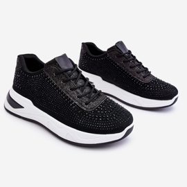 Sneakers til kvinder med zirkoner Black Raiden sort 1
