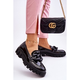 Vinceza Dame lakerede platform Loafers Sort Bennett 2