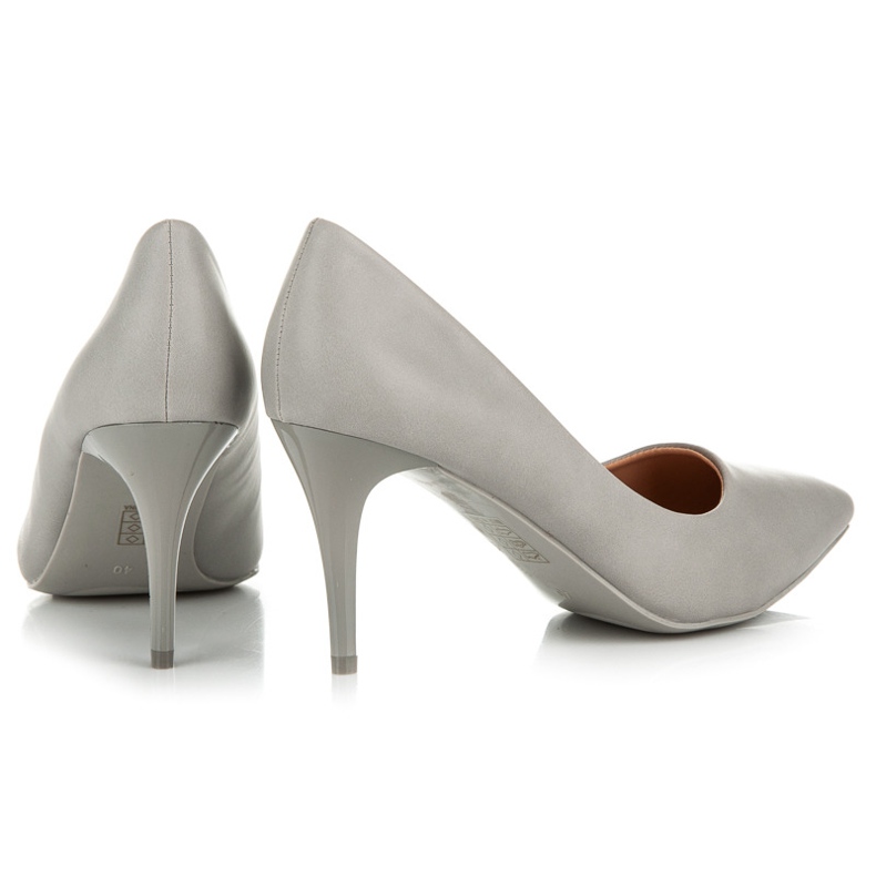 Ideal Shoes Grå høje hæle 2