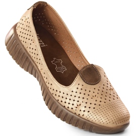 Damebeige gennembrudte sko Jezzi RMR2270-4 1