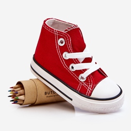 Børns høje sneakers rød Filemon 7