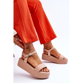 Vinceza Nude Casen Chunky Platform Sandaler til kvinder lyserød 5