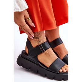 Vinceza Dame læder platform sandaler Sort Katte 7