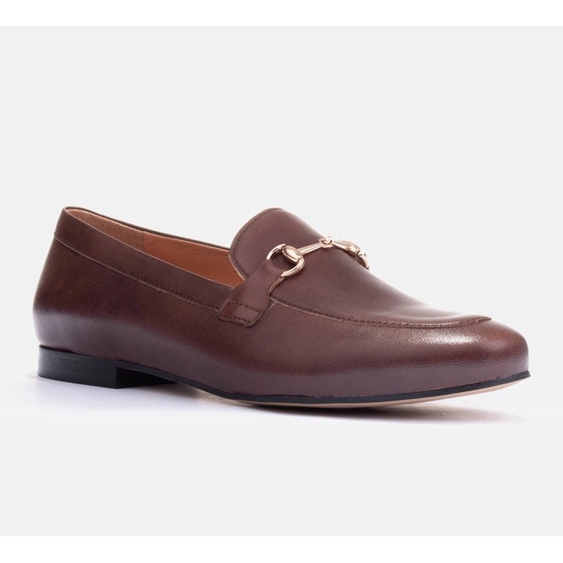 Marco Shoes Loafers med metaludsmykning brun 1