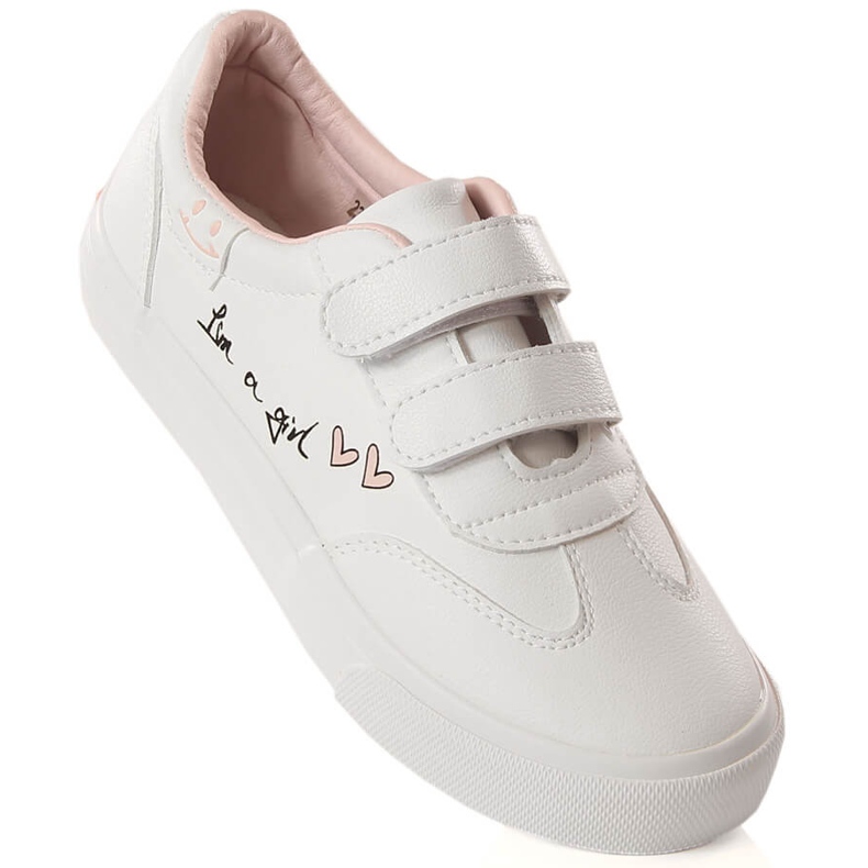 Pigesportssko med velcro hvid Potocki PY16026 1