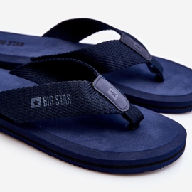 Herre Foam Flip Flops Big Star LL174617 Navy Blue blå 1