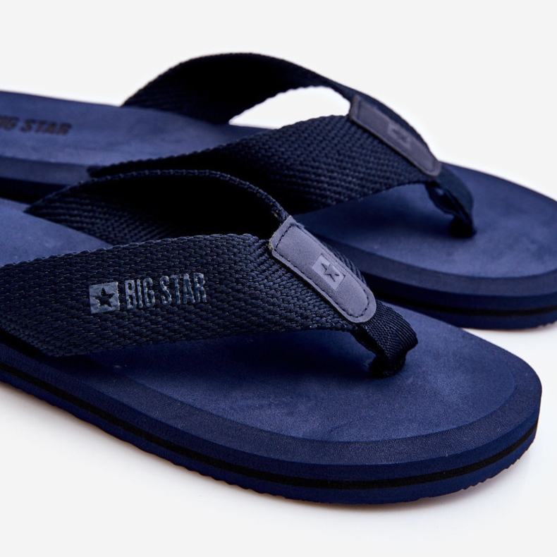 Herre Foam Flip Flops Big Star LL174617 Navy Blue blå 1