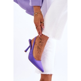 Klassiske lilla Whitley Spitz høje hæle violet 4
