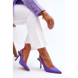 Klassiske lilla Whitley Spitz høje hæle violet 7