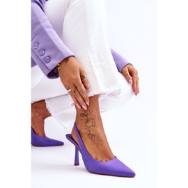 Klassiske lilla Whitley Spitz høje hæle violet 6