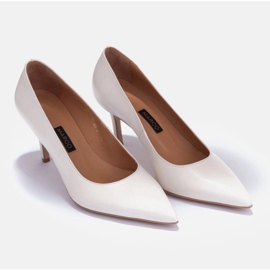 Marco Shoes Elegante stiletter lavet af blødt læder hvid 4