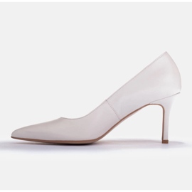 Marco Shoes Elegante stiletter lavet af blødt læder hvid 1