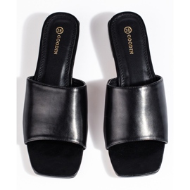 Klassiske sorte Shelovet-sandaler med hæle til kvinder 3