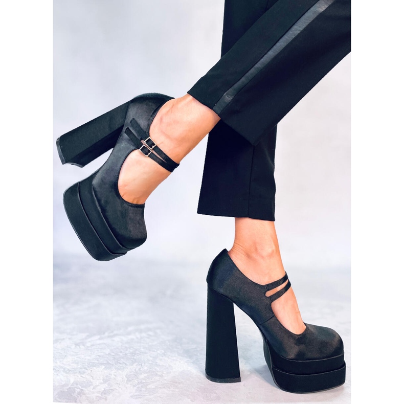 BM Prandi Black satin platform pumper sort 1