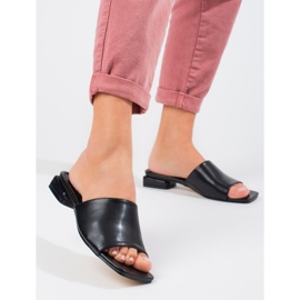 Klassiske sorte Shelovet-sandaler med hæle til kvinder 1