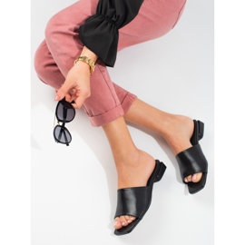 Klassiske sorte Shelovet-sandaler med hæle til kvinder 4