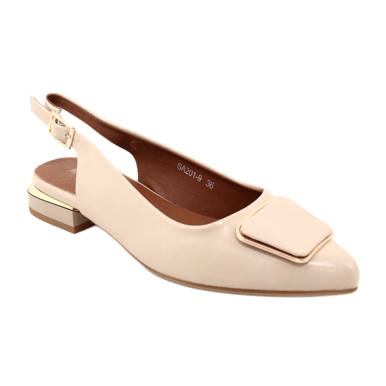 M.Daszyński Dame beige pumps Daszyński SA201-9 1
