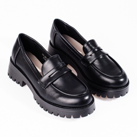Elegante sorte loafers på Shelovet platformen 1