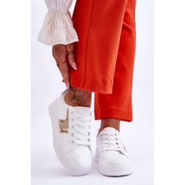 Diahna damesneakers hvid og guld 1