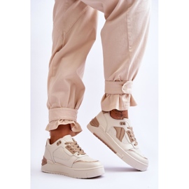 FI1 Læder damesportssko Beige Nancey 2
