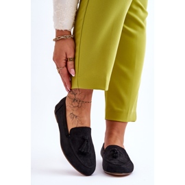 FB1 Ruskind Klassiske Loafers Med kvaster Sort Averil 1