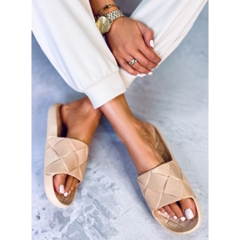 PA1 Lottner Khaki Rubber Slides beige 2