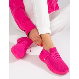 Tekstil sportssko til kvinder Shelovet fuchsia lyserød 1