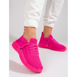 Tekstil sportssko til kvinder Shelovet fuchsia lyserød 2