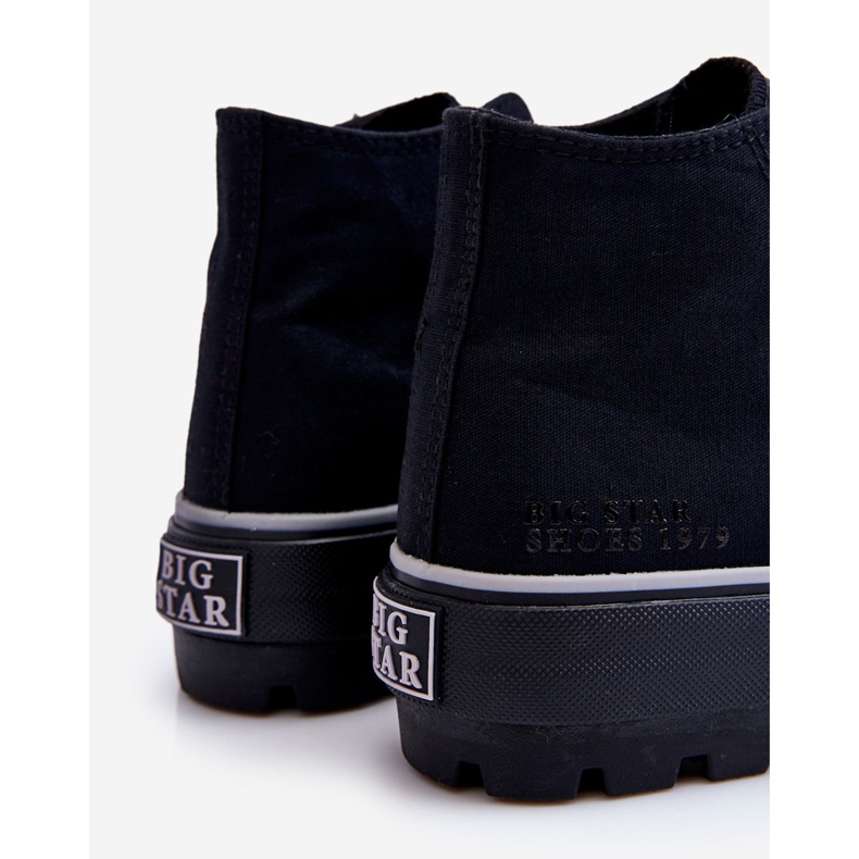 High Textile Platform Sneakers Big Star LL274155 Sort 1