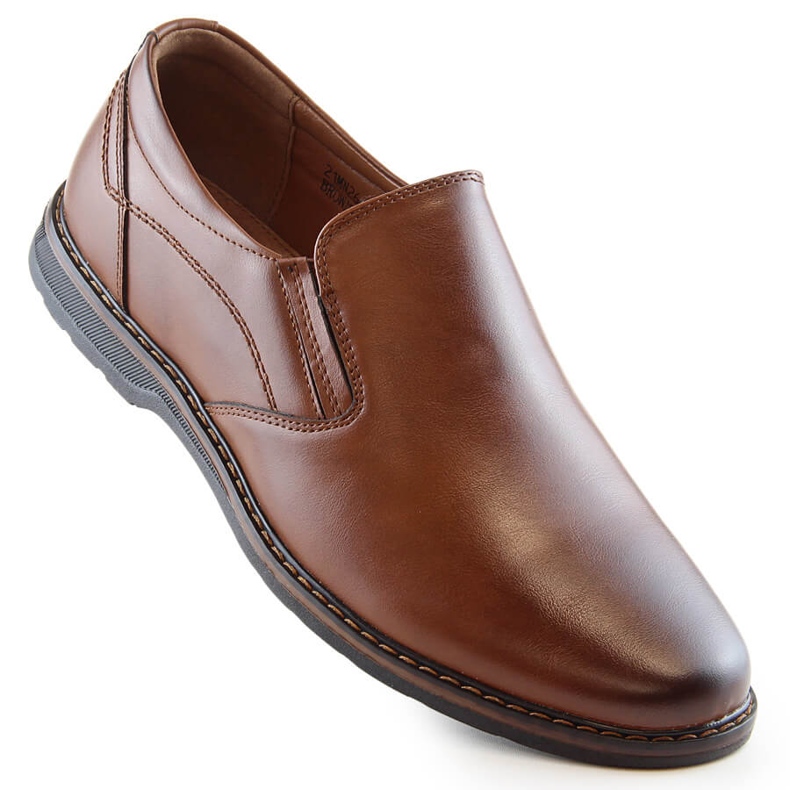 Brune slip-on sko til mænd eVento 4093 1