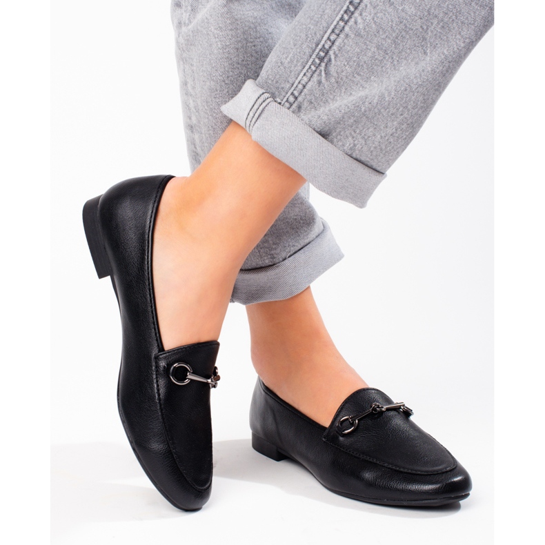 VINCEZA sorte loafers til kvinder 2