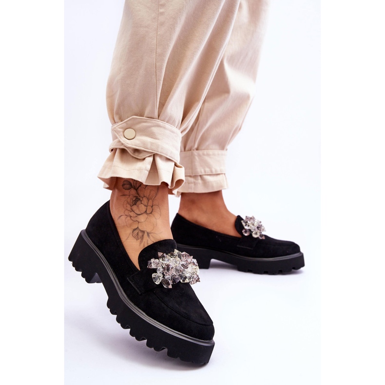 FB2 Dameudsmykkede platform loafers Sort Brenda 2