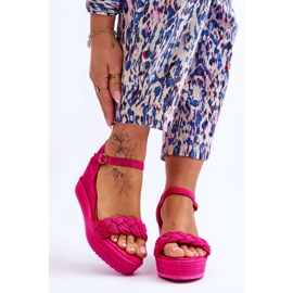 FB2 Klassiske Fuchsia Denisse Suede Wedge Sandaler lyserød 1