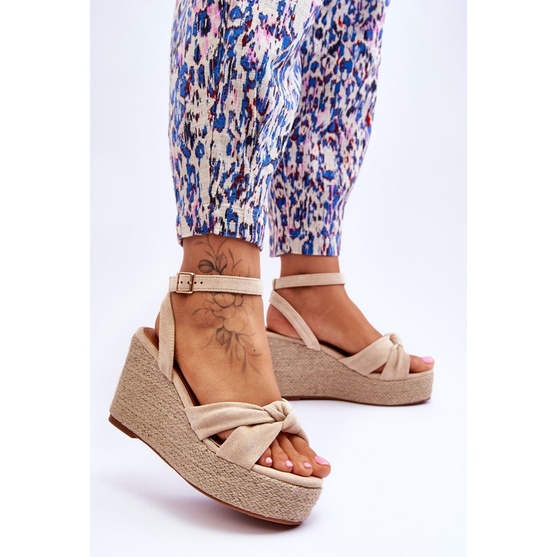 Damesandaler Beige Kendall brun 2