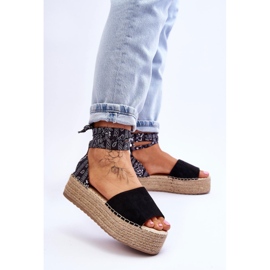 Kile-sandaler i ruskind Sort Livia 2
