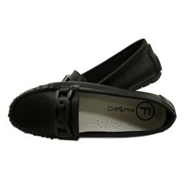 Loafers i læder til kvinder Filippo DP4547 Sort 5