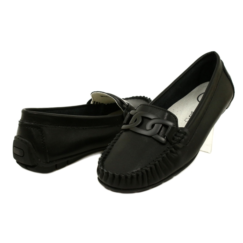Loafers i læder til kvinder Filippo DP4547 Sort 4