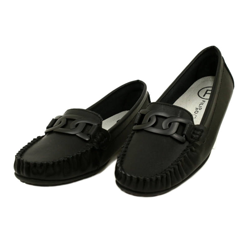 Loafers i læder til kvinder Filippo DP4547 Sort 3