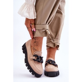 Vinceza Dame Ruskind Platform Loafers Beige Bennett sort 1