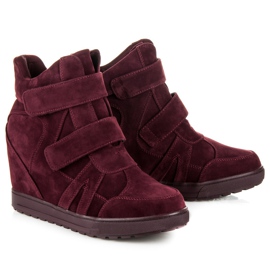 J. Star Velcro-sneakers i ruskind rød 1