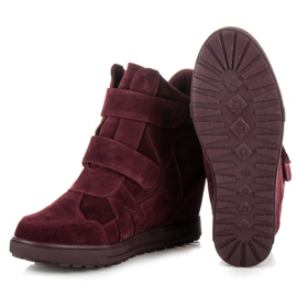 J. Star Velcro-sneakers i ruskind rød 2